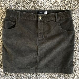 Super comfy army green corduroy mini skirt
